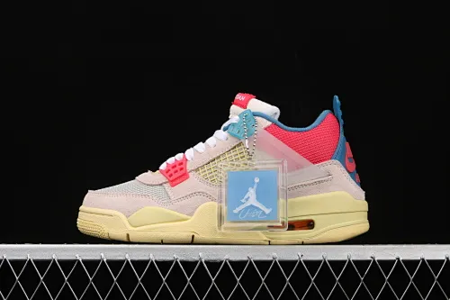 All categories Air Jordan Jordan series basketball shoes Air Jordan 4 G version Union LA x Air Jordan 4 Retro "Off Noir" AJ4 Joe 4 Union Pink Blue Knights DC9533-800